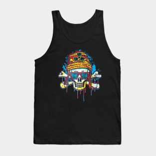 Rad Winter Skull With Slick Shades Tank Top